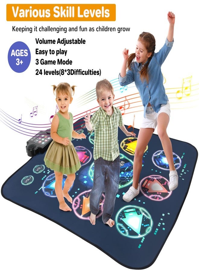 Zitranse Dance Mat, Electronic Dance Mixer Rhythm Step PlayMat,Dance pad Game Toy for Girls Boys,Christmas/Festival/Birthday Gift for Kids, Built-in Music,24 Challenge Levels,Age 3-4 6 7 8 9 10 11 12+ Year Old - Image 4